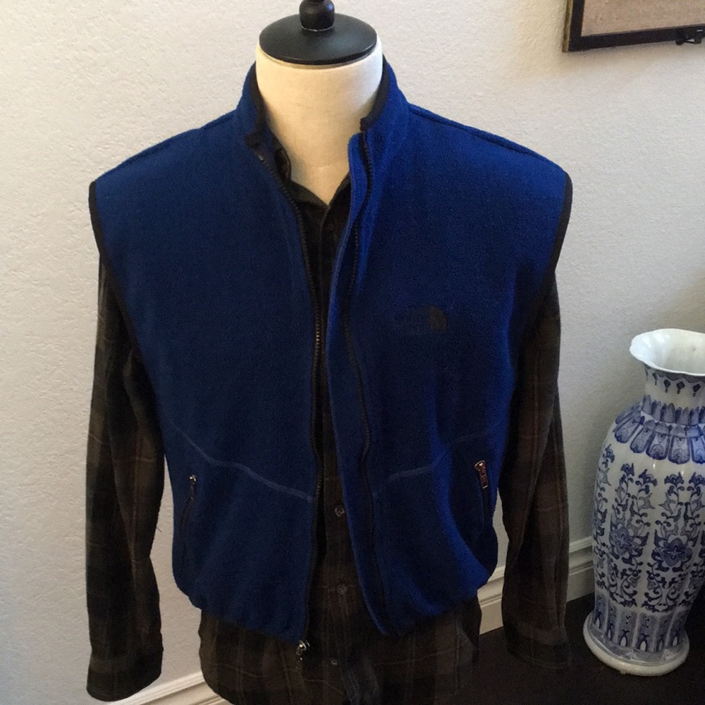 The North Face cobalt blue fleece vest